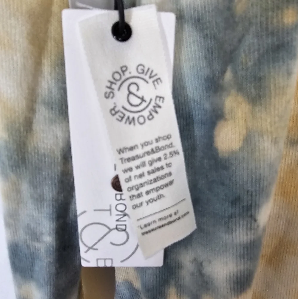 TREASURE & Bond size Large tie-dyed crewneck long-sleeved NWT - Picture 7 of 7